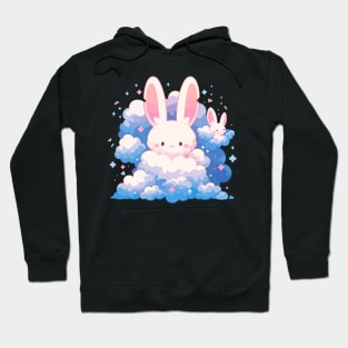 Cute Baby Bunny Rabbits Floating In The Fluffy Clouds Hoodie